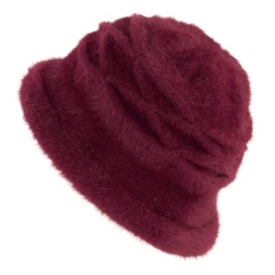 Kapelusze - Gårda Atri Angora Cloche (burgundia)