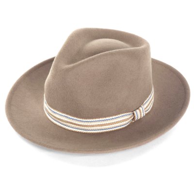 Kapelusze - Gårda Belluno Crushable Wool felt Fedora (beżowy)