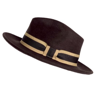 Kapelusze - Gårda Belluno Crushable Wool felt Fedora (brązowy)