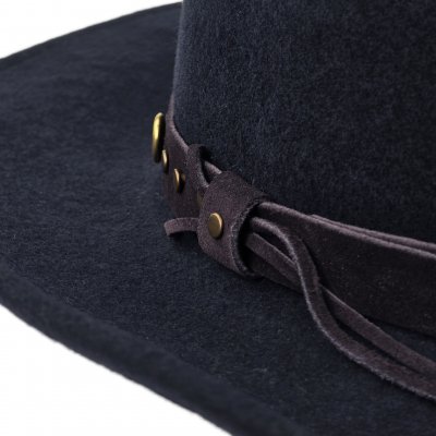Kapelusze - Gårda Bowmont Crushable Wool felt Western hat (niebieski)