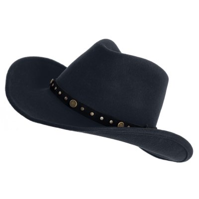 Kapelusze - Gårda Bowmont Crushable Wool felt Western hat (czarny)