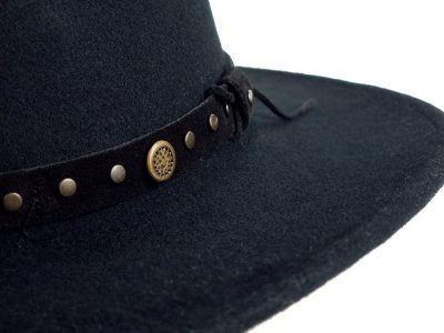 Kapelusze - Gårda Bowmont Crushable Wool felt Western hat (czarny)