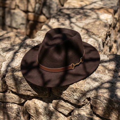 Kapelusze - Gårda Braga Wool felt Fedora (brązowy)