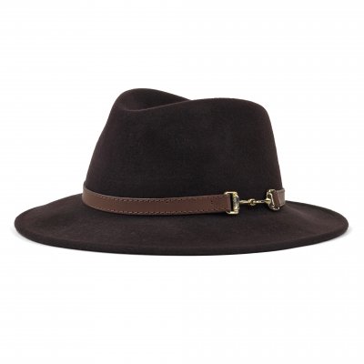 Kapelusze - Gårda Braga Wool felt Fedora (brązowy)