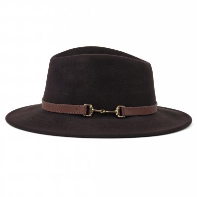 Kapelusze - Gårda Braga Wool felt Fedora (brązowy)