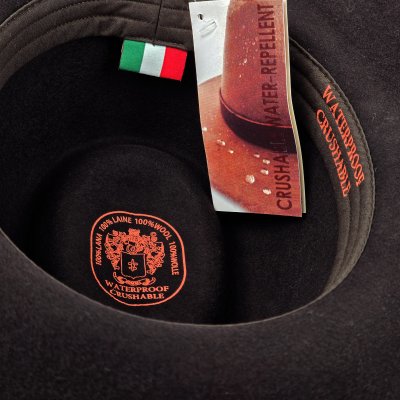 Kapelusze - Gårda Braga Wool felt Fedora (brązowy)