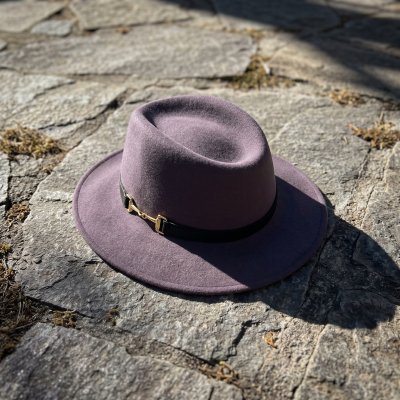 Kapelusze - Gårda Braga Wool felt Fedora (szary)