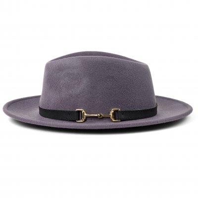 Kapelusze - Gårda Braga Wool felt Fedora (szary)