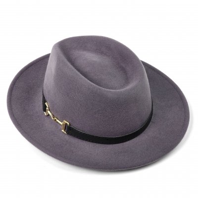 Kapelusze - Gårda Braga Wool felt Fedora (szary)