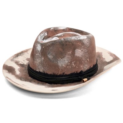 Kapelusze - Gårda Buchanan Distressed Fedora (brązowy)