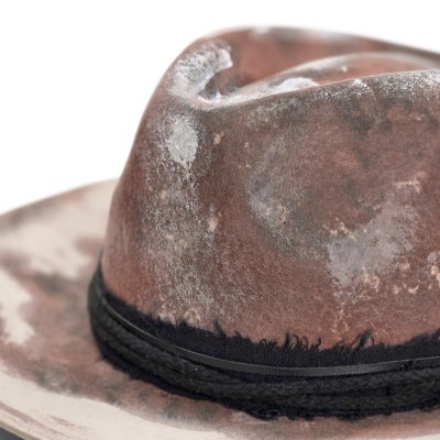 Kapelusze - Gårda Buchanan Distressed Fedora (brązowy)