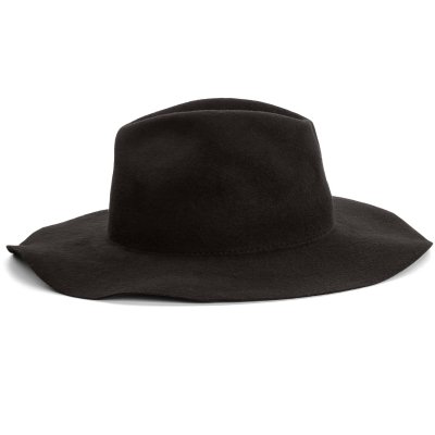 Kapelusze - Gårda Fabriano Wide Brim Wool Fedora (czarny)