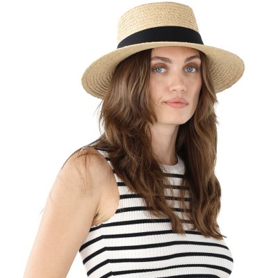 Słomiany kapelusz - Gårda Palma Gambler (naturalny/czarny)