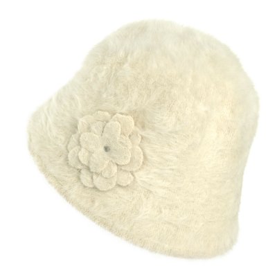 Kapelusze - Gårda Le Vigan Angora Bucket Hat (biały)