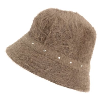 Kapelusze - Gårda Liskeard Angora Bucket Hat (brązowy)