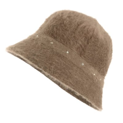 Kapelusze - Gårda Liskeard Angora Bucket Hat (brązowy)