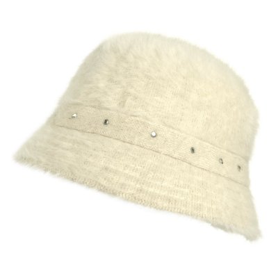 Kapelusze - Gårda Liskeard Angora Bucket Hat (biały)