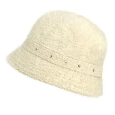 Kapelusze - Gårda Liskeard Angora Bucket Hat (biały)