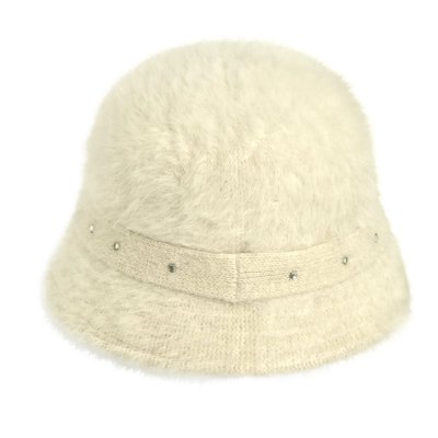 Kapelusze - Gårda Liskeard Angora Bucket Hat (biały)