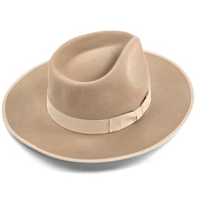 Kapelusze - Gårda Mapleton Wide brimmed Fedora (beżowy)