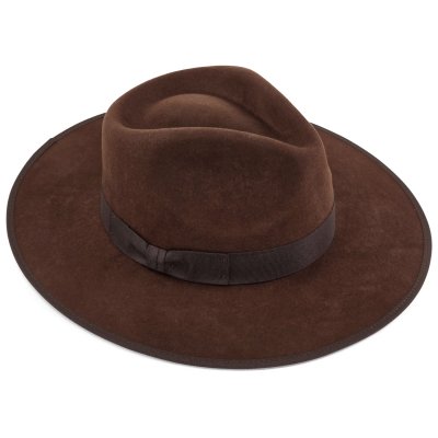 Kapelusze - Gårda Mapleton Wide brimmed Fedora (brązowy)