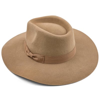 Kapelusze - Gårda Marcola Wide brimmed Fedora (beżowy)