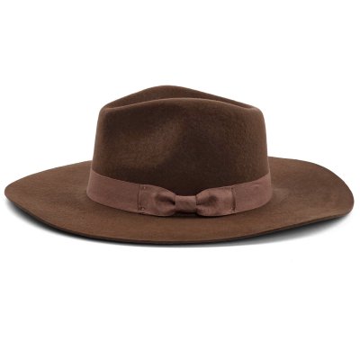 Kapelusze - Gårda Marcola Wide brimmed Fedora (brązowy)