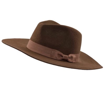 Kapelusze - Gårda Marcola Wide brimmed Fedora (brązowy)