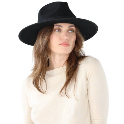 Kapelusze - Gårda Marcola Wide brimmed Fedora (czarny)