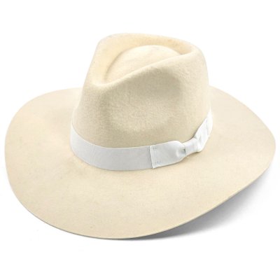 Kapelusze - Gårda Marcola Wide brimmed Fedora (biały)