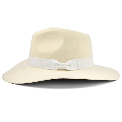 Kapelusze - Gårda Marcola Wide brimmed Fedora (biały)