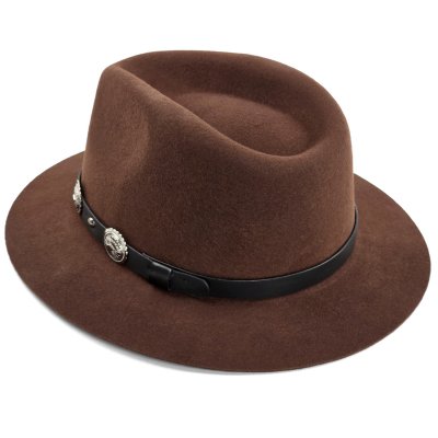 Kapelusze - Gårda Maricopa Fedora (brązowy)