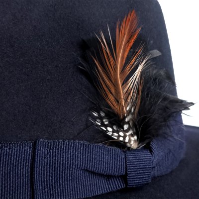 Kapelusze - Gårda Molinella Crushable Wool felt Fedora (niebieski)