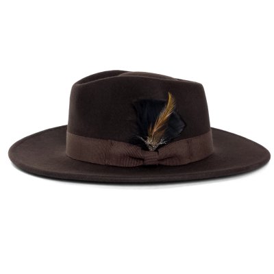 Kapelusze - Gårda Molinella Crushable Wool felt Fedora (brązowy)