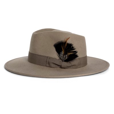 Kapelusze - Gårda Molinella Crushable Wool felt Fedora (greige)