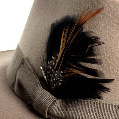 Kapelusze - Gårda Molinella Crushable Wool felt Fedora (greige)
