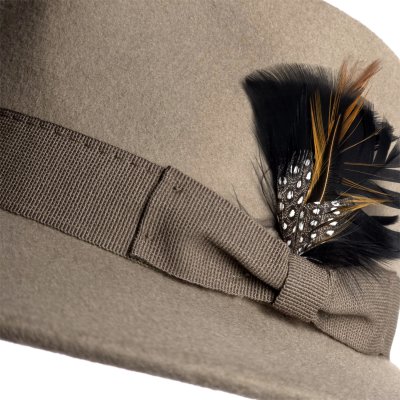Kapelusze - Gårda Molinella Crushable Wool felt Fedora (greige)