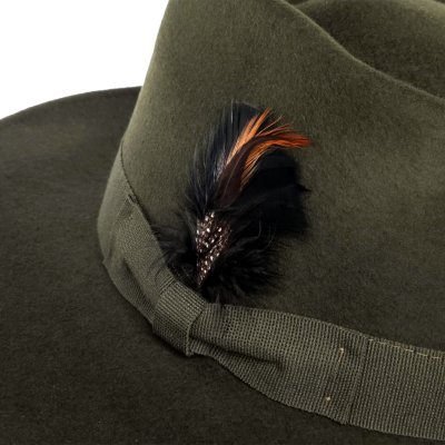 Kapelusze - Gårda Molinella Crushable Wool felt Fedora (zielony)