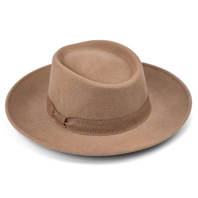 Kapelusze - Gårda Napoli Fedora Wool Hat (beżowy)