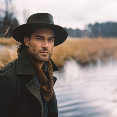 Kapelusze - Gårda Napoli Fedora Wool Hat (czarny)