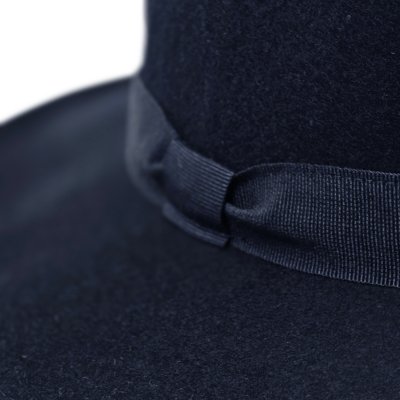 Kapelusze - Gårda Napoli Fedora Wool Hat (granatowy)