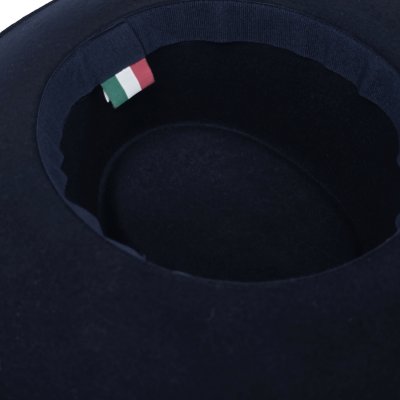 Kapelusze - Gårda Napoli Fedora Wool Hat (granatowy)