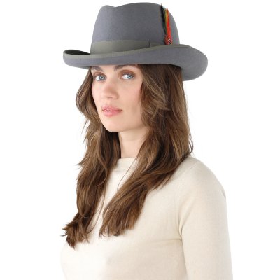 Kapelusze - Gårda Ocala Player Woolfelt (szary)