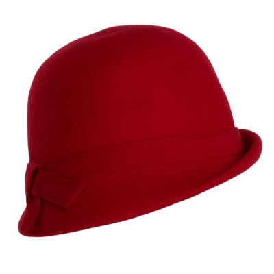 Kapelusze - Gårda Ofena Wool Cloche (czerwony)