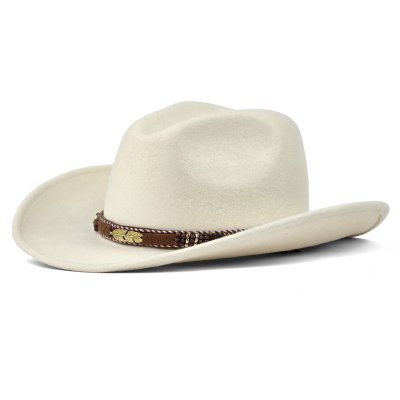 Kapelusze - Gårda Toquerville Crushable Wool felt Western hat (kremowy)