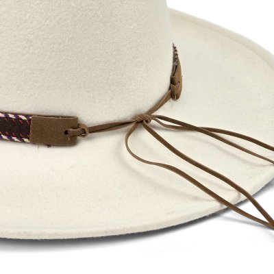 Kapelusze - Gårda Toquerville Crushable Wool felt Western hat (kremowy)