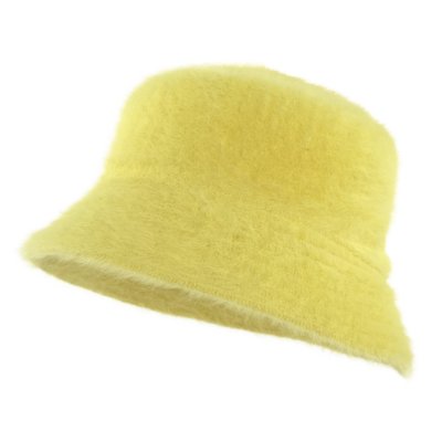 Kapelusze - Gårda Orvieto Angora Bucket Hat (żółty)