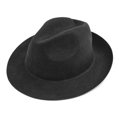Kapelusze - Gårda Osiglia Fedora Wool Hat (czarny)