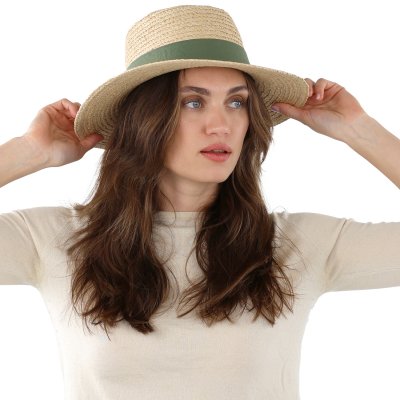 Słomiany kapelusz - Gårda Palma Gambler (natura/zieloność)