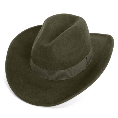 Kapelusze - Gårda Pocatello Crushable Wool felt Western hat (zielony)
